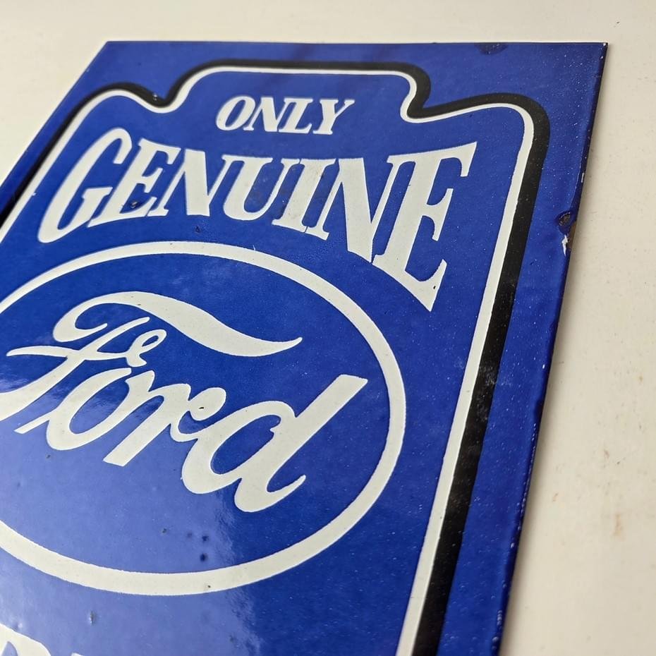 Vintage Ford Motors Sign - Gas Pump Classic Automotive Parts Porcelain Sign - Image 12
