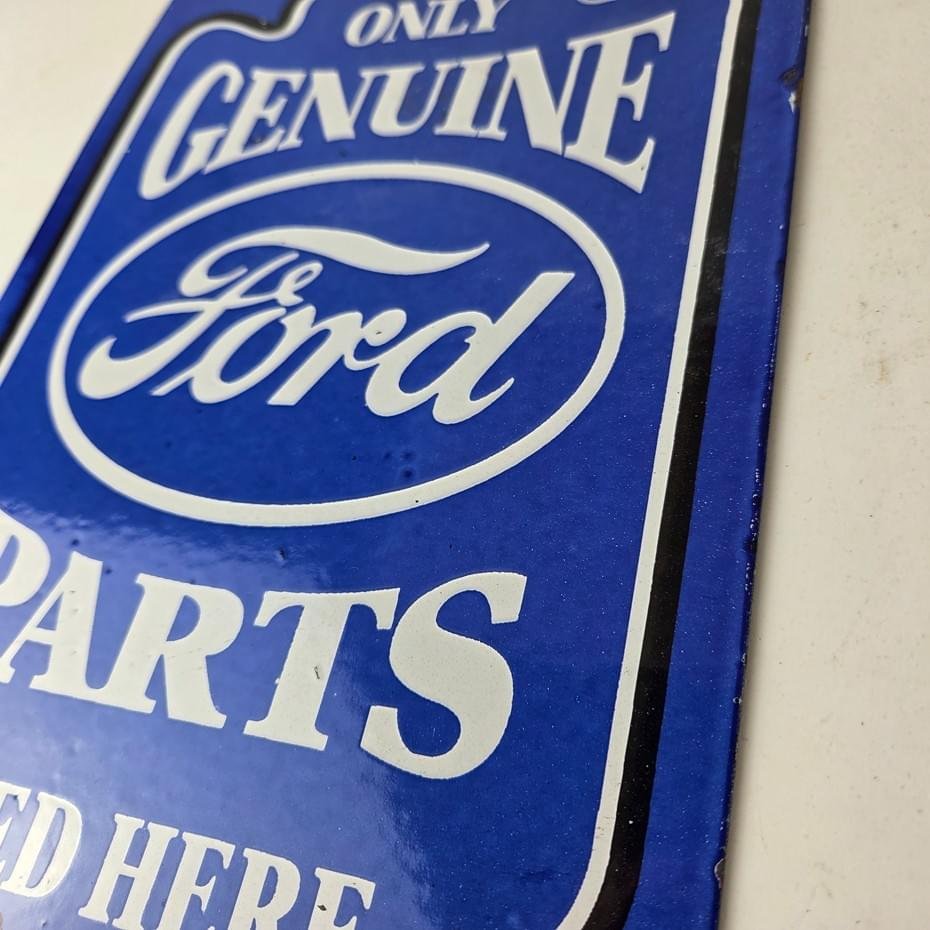Vintage Ford Motors Sign - Gas Pump Classic Automotive Parts Porcelain Sign - Image 13