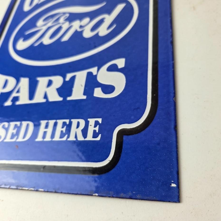 Vintage Ford Motors Sign - Gas Pump Classic Automotive Parts Porcelain Sign - Image 14