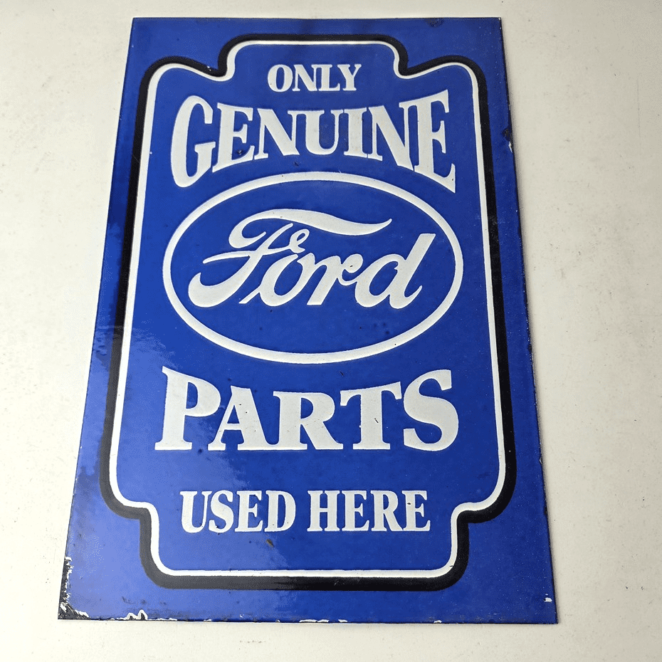 Vintage Ford Motors Sign - Gas Pump Classic Automotive Parts Porcelain Sign - Image 15