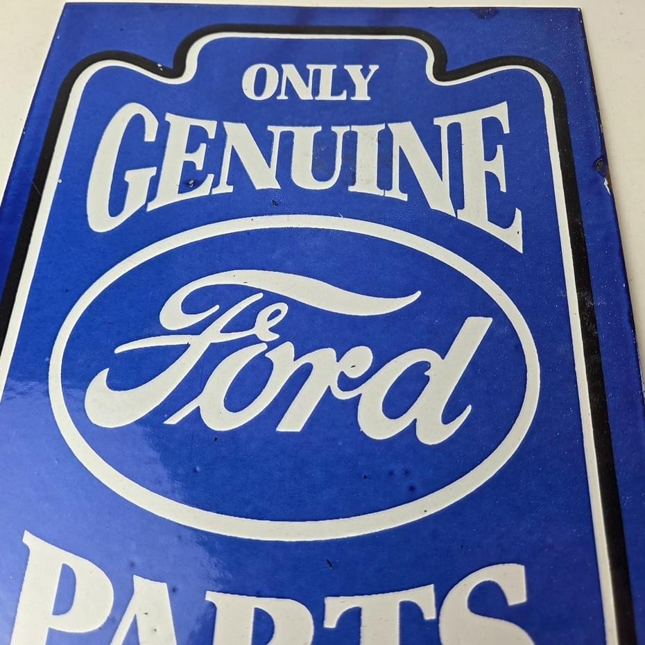 Vintage Ford Motors Sign - Gas Pump Classic Automotive Parts Porcelain Sign - Image 3