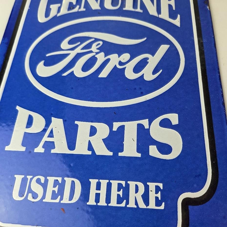 Vintage Ford Motors Sign - Gas Pump Classic Automotive Parts Porcelain Sign - Image 4