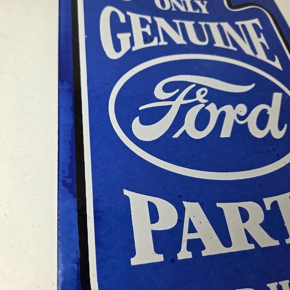 Vintage Ford Motors Sign - Gas Pump Classic Automotive Parts Porcelain Sign - Image 6