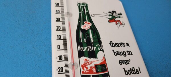 VINTAGE MOUNTAIN DEW PORCELAIN GAS SODA GLASS BOTTLE SODA AD SIGN THERMOMETER 305083940670 5