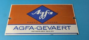 Vintage Agfa Gevaert Sign Photos Camera Manufacturer Gas Pump Porcelain Sign 305870745900