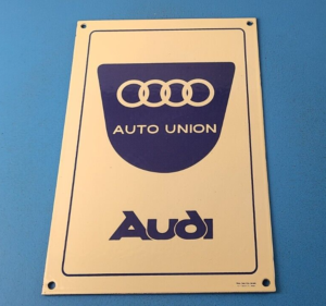 Vintage Audi Sign Service Sales Automobile Gas Pump Porcelain Sign 305898999240