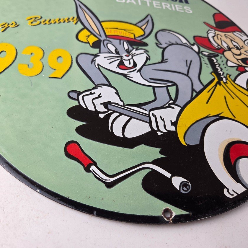 Vintage B.F. Goodrich Tires Porcelain Sign - Old Auto Car Mechanic Gas Pump Sign - Image 11