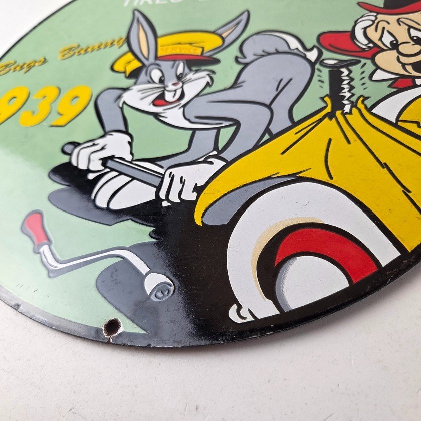 Vintage B.F. Goodrich Tires Porcelain Sign - Old Auto Car Mechanic Gas Pump Sign - Image 14