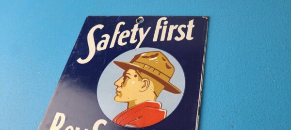 Vintage Boy Scouts Sign America Local Troop Gas Pump Motor Oil Porcelain Sign 305772242890 7