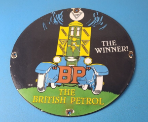 Vintage British Petroleum Sign England UK BP Porcelain Sign 305854643290