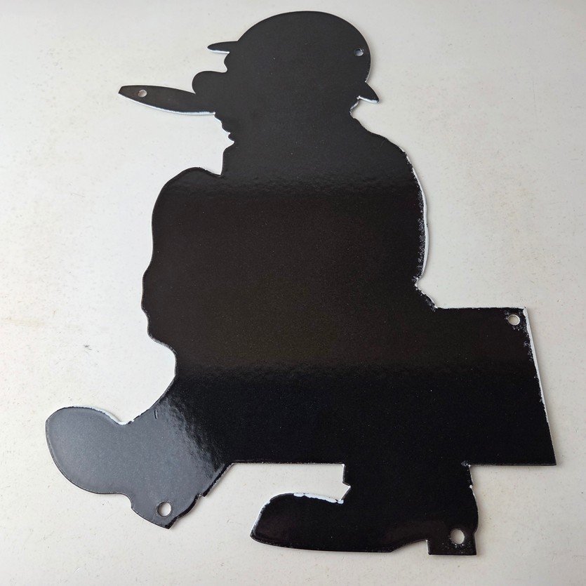 Vintage Chevrolet Sign - Large Porcelain Used Cars Cigar Gas Pump Dealer Sign - Image 7