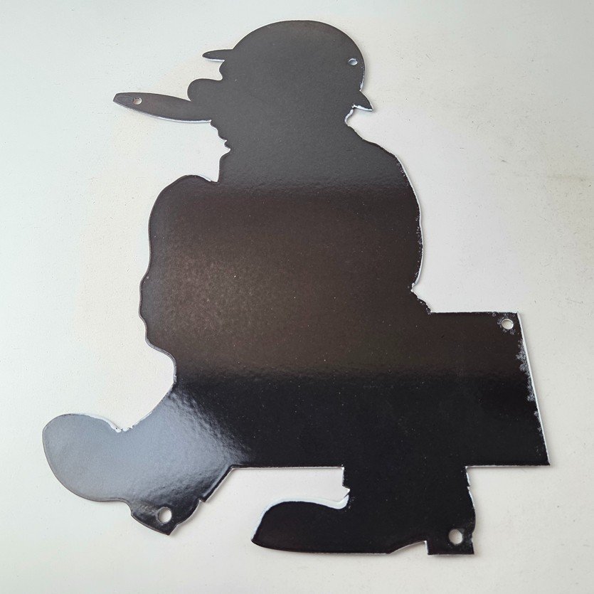 Vintage Chevrolet Sign - Large Porcelain Used Cars Cigar Gas Pump Dealer Sign - Image 7