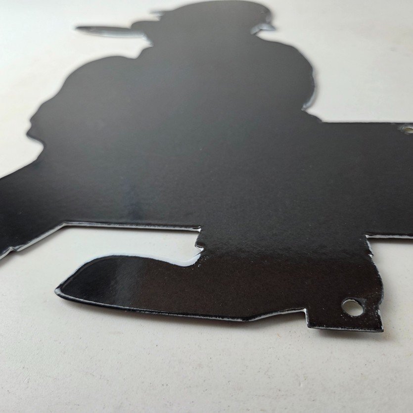 Vintage Chevrolet Sign - Large Porcelain Used Cars Cigar Gas Pump Dealer Sign - Image 9