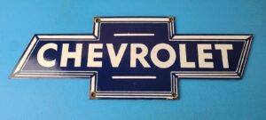 Vintage Chevrolet Sign Porcelain Bow Tie Garage Auto Sign 305870479350