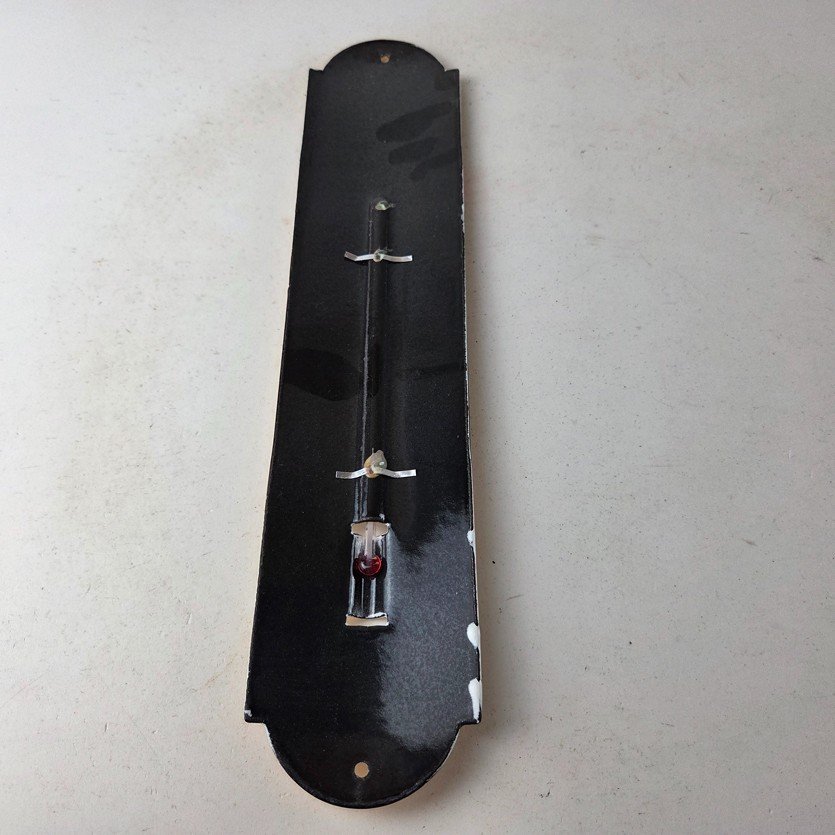 Vintage Chevrolet Sign - Super Service Gas Pump Sign on Porcelain Thermometer - Image 7