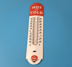 Vintage Drink Dr Pepper Sign Soda Cola Gas Ad Sign on Porcelain Thermometer 305895414140