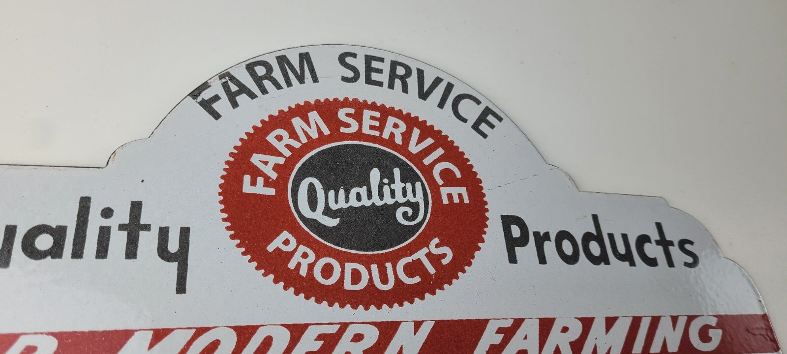 Vintage Farm Sign Topper - Gas Tractor Auto Car Porcelain License Plate Topper - Image 6