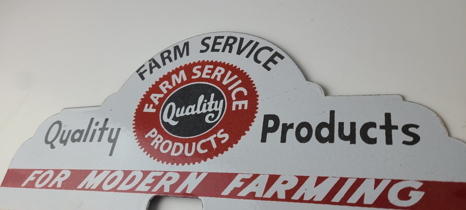 Vintage Farm Sign Topper - Gas Tractor Auto Car Porcelain License Plate Topper - Image 9