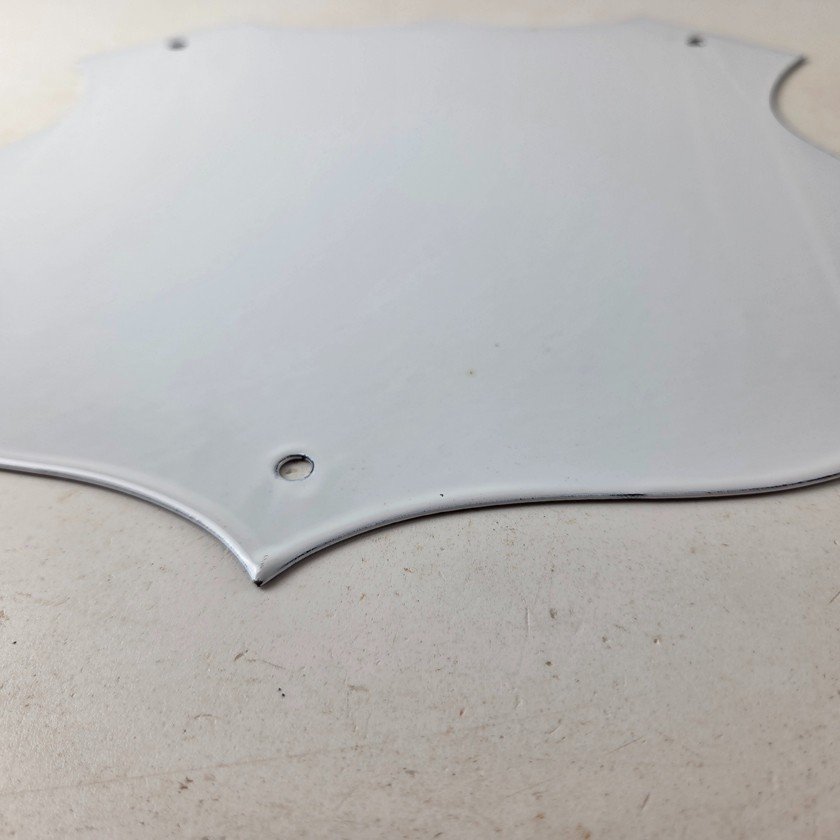 Vintage Ford Motors Sign - Porcelain Route 66 Mustang Gas Pump Shield Sign - Image 9