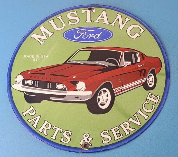 Vintage Ford Sign - Mustang Ford Automobile Service Gas Station Sign