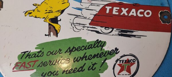 Vintage Gasoline Porcelain Sign Texaco Gas Chicken Ad Filling Station Oil Sign 305109099070 3