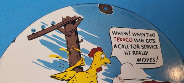 Vintage Gasoline Porcelain Sign Texaco Gas Chicken Ad Filling Station Oil Sign 305109099070 4