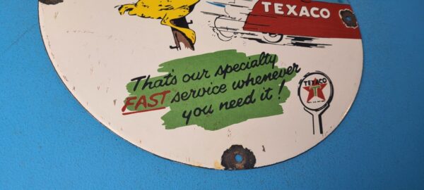 Vintage Gasoline Porcelain Sign Texaco Gas Chicken Ad Filling Station Oil Sign 305109099070 6