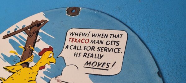Vintage Gasoline Porcelain Sign Texaco Gas Chicken Ad Filling Station Oil Sign 305109099070 7