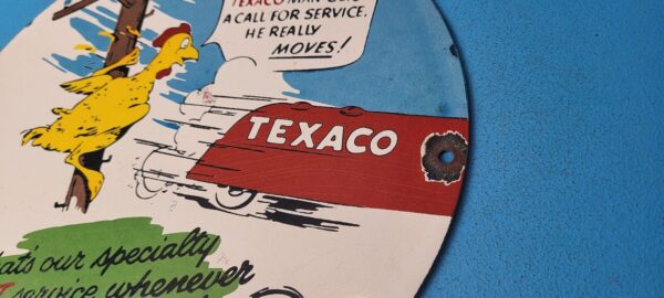 Vintage Gasoline Porcelain Sign Texaco Gas Chicken Ad Filling Station Oil Sign 305109099070 8