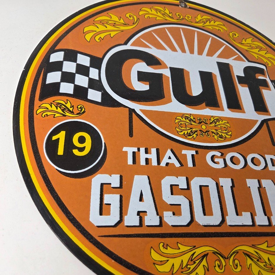 Vintage Gulf Sign - Service Station Gas That Good Gulf Service Sign - Image 6