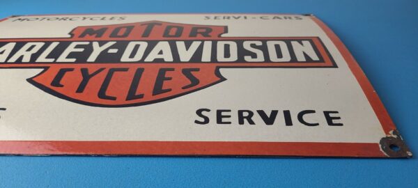 Vintage Harley Davidson Motorcycle Sign Large Porcelain Parts Gas Pump Sign 305730134030 10