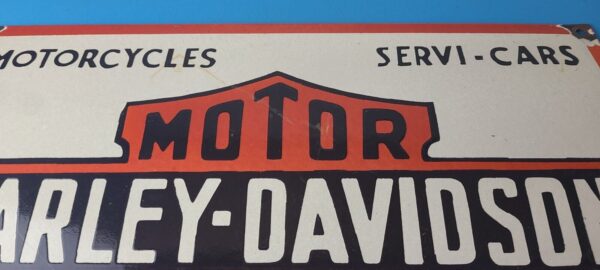 Vintage Harley Davidson Motorcycle Sign Large Porcelain Parts Gas Pump Sign 305730134030 13