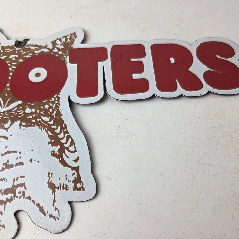 Vintage Hooters Sign - Chicken Wing Restaurant Owl Gas Pump Porcelain Diner Sign - Image 4