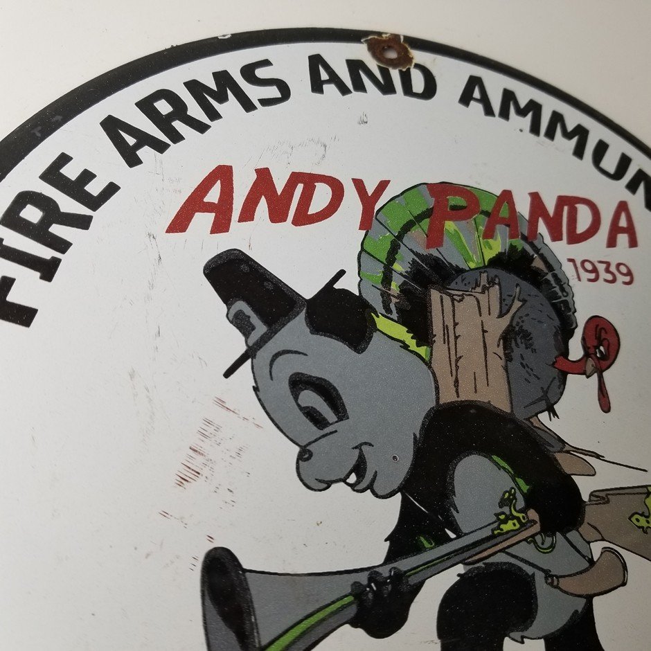 Vintage Hunting Sign - Winchester Rifles Firearms Advertisement Porcelain Sign - Image 5