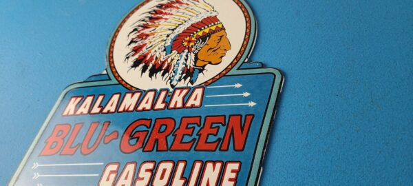 Vintage Kalamalka Gasoline Sign Gas Service Station Pump Porcelain Sign 305825619050 8