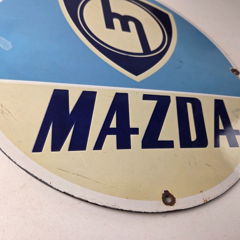Vintage Mazda Porcelain Sign - Automobiles Mechanic Repair Shop Gas Pump Sign - Image 11
