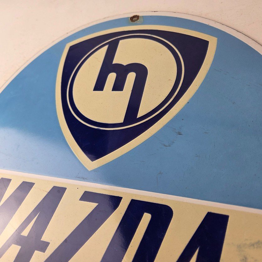 Vintage Mazda Porcelain Sign - Automobiles Mechanic Repair Shop Gas Pump Sign - Image 12