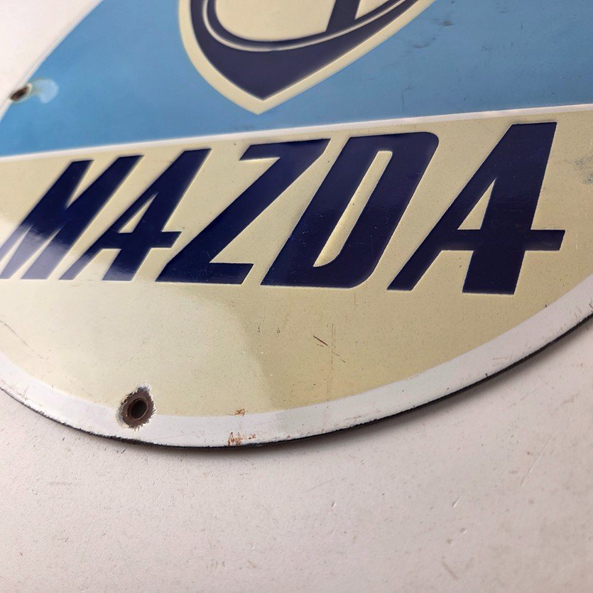 Vintage Mazda Porcelain Sign - Automobiles Mechanic Repair Shop Gas Pump Sign - Image 14