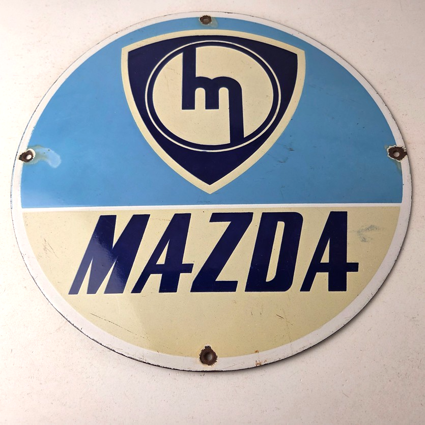 Vintage Mazda Porcelain Sign - Automobiles Mechanic Repair Shop Gas Pump Sign - Image 15