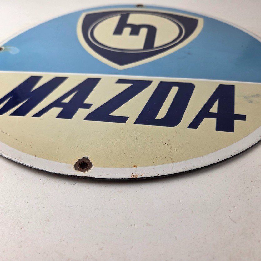Vintage Mazda Porcelain Sign - Automobiles Mechanic Repair Shop Gas Pump Sign - Image 10