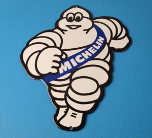 Vintage Michelin Tires Bibendum Sign Gas Pump Automobile Tires Service Sign 305874491470