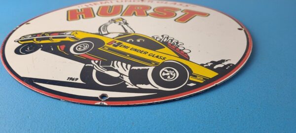 Vintage Plymouth Barracuda Sign Hurst Hemi Engine Auto Gas Pump Porcelain Sign 305751863610 10