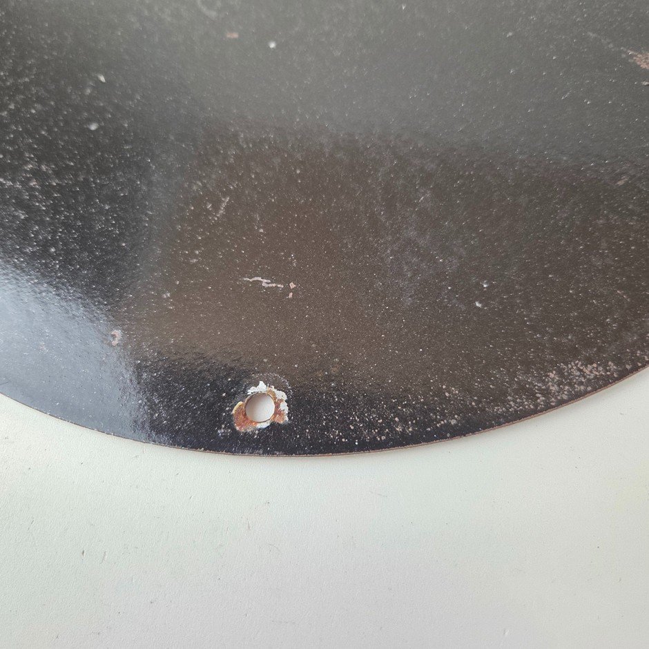 Vintage Red Hat Motor Oil Porcelain Sign - Gasoline Pump Plate Service Sign - Image 14