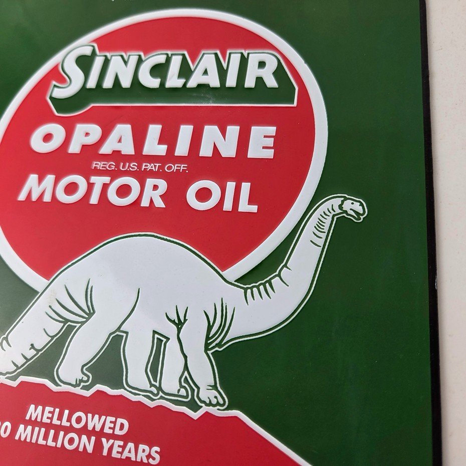 Vintage Sinclair Porcelain Sign - Motor Oil Can Porcelain Advertisement Sign - Image 4