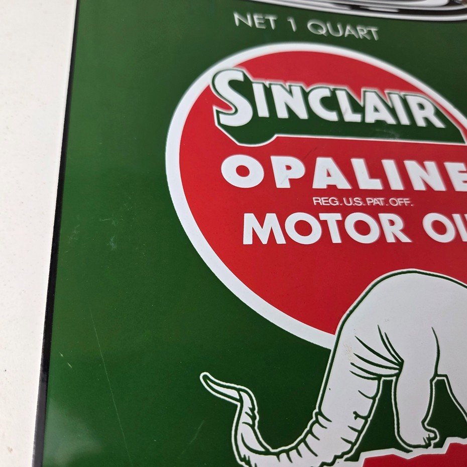 Vintage Sinclair Porcelain Sign - Motor Oil Can Porcelain Advertisement Sign - Image 6