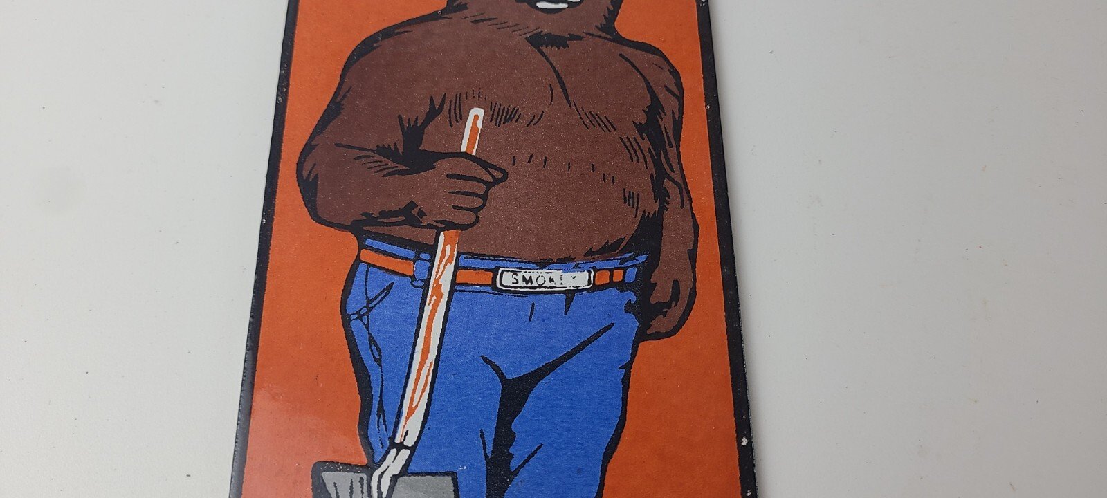 Vintage Smokey the Bear Sign - Porcelain Forest Fires Gas Oil Service Pump Sign - Image 4