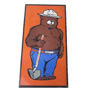 Vintage Smokey the Bear Sign - Porcelain Forest Fires Gas Oil Service Pump Sign