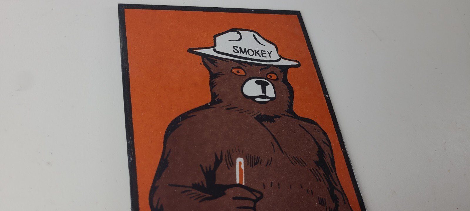 Vintage Smokey the Bear Sign - Porcelain Forest Fires Gas Oil Service Pump Sign - Image 5