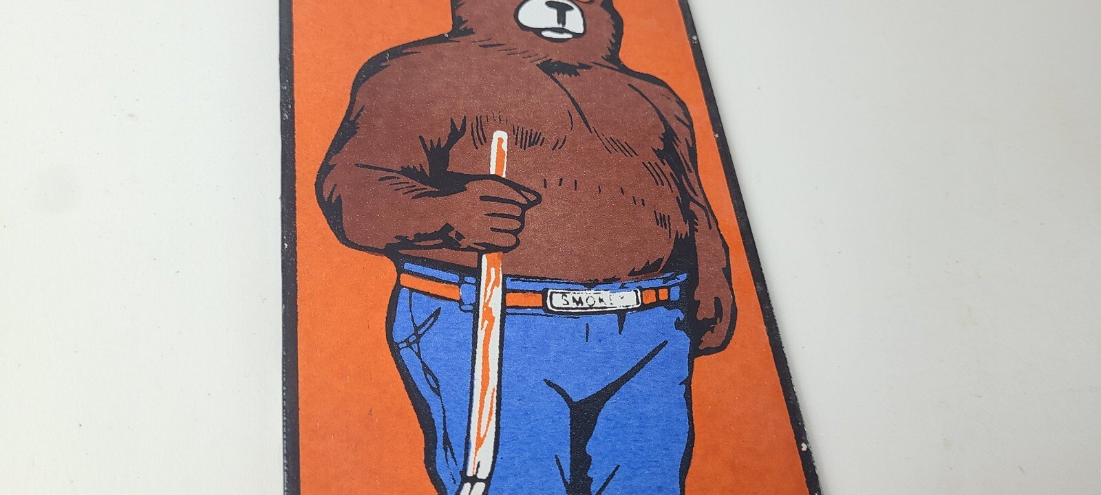Vintage Smokey the Bear Sign - Porcelain Forest Fires Gas Oil Service Pump Sign - Image 6