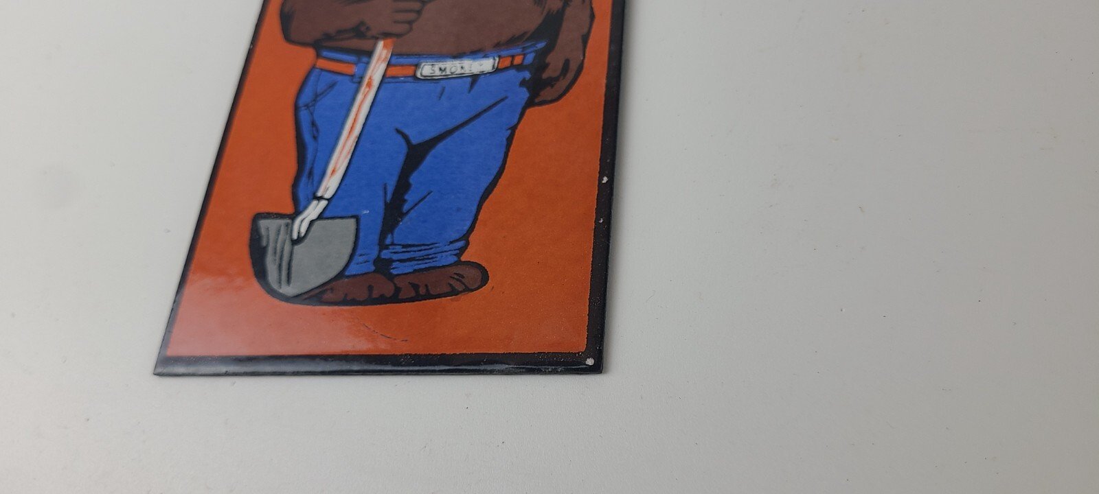 Vintage Smokey the Bear Sign - Porcelain Forest Fires Gas Oil Service Pump Sign - Image 10